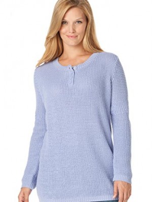Womens-Plus-Size-Waffle-stitch-Henley-sweater-SOFT-VIOLET4X-0