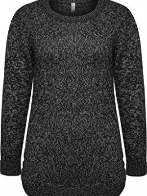 Yoursclothing-Plus-Size-Womens-Mix-Long-Sleeved-Jumper-With-Ruching-Detail-Size-20-22-Black-0